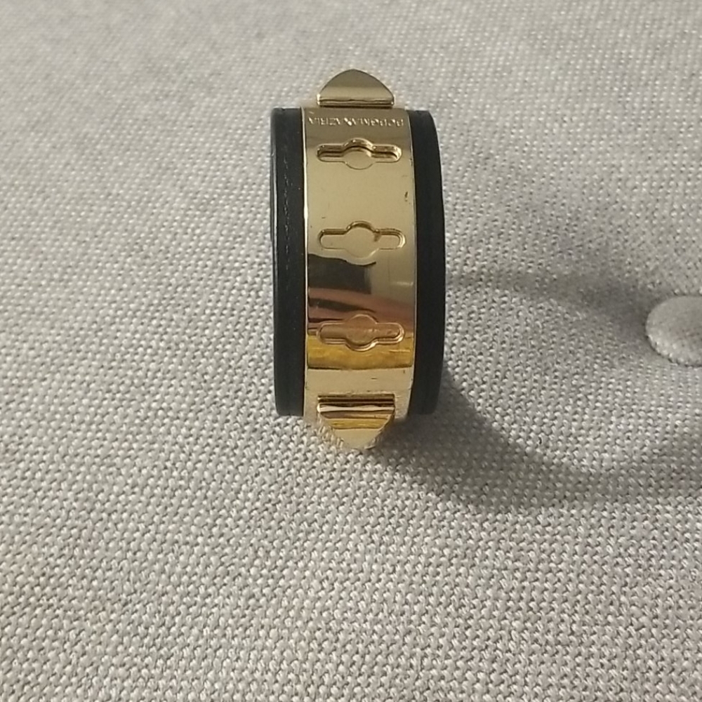 Bcbg black and gold adjustable bracelet